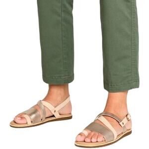 Sorel Ella Criss Cross Sandal In Natural Tan